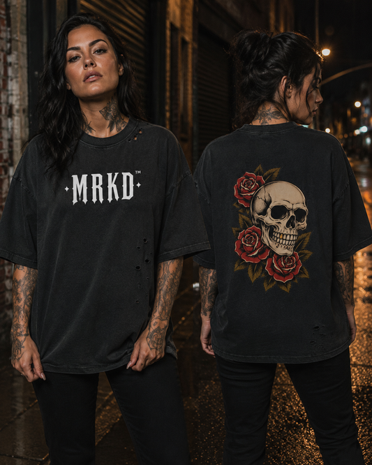 Skull and Rose | Torn Tee